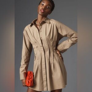 Anthropologie Tan Shirt Dress